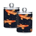 thumbnail image 1 of Clear Storage Jar 2.75x 4.13 Inches One Sizex2 Cotton Swabs Cans Translucent Plasticental Floss Cans Cotton Pads Cans Bathroom Canisters Large Goldfish, 1 of 7