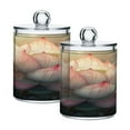 thumbnail image 1 of Clear Storage Jar 2.75x 4.13 Inches One Sizex4 Cotton Swabs Cans Translucent Plasticental Floss Cans Cotton Pads Cans Bathroom Canisters Beautiful Big Lotus, 1 of 7