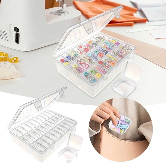 Clear Storage Organizer Containers with Lids for Tools Accessories and DIY Craft Supplies