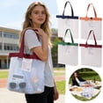 thumbnail image 1 of Clear Storage Tote – Waterproof Mesh Bag | Large 20L Capacity, Zippered Closure, Reinforced Handles, Fold-Flat Design | Dorm, Locker, Gym, Travel | 32x30x10 cm, 1 of 6