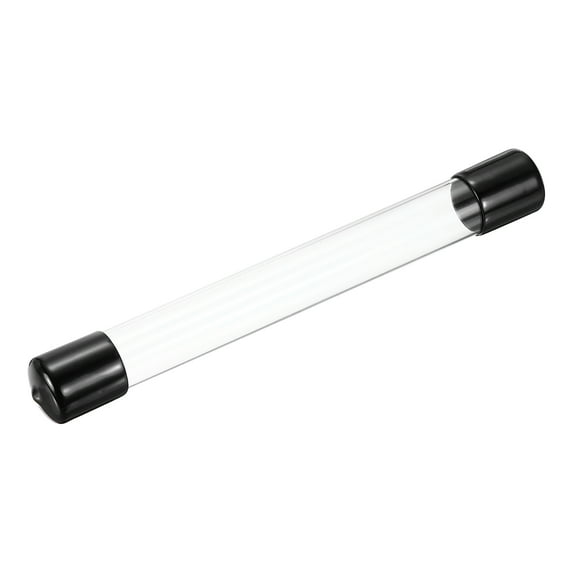 Clear Storage Tube 20x22mm Small Plastic Round Tubing with Caps Rigid Bottle Container 200mm/8 Inch