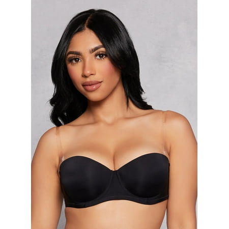 Womens Clear Strap Balconette Bra | Converts to Strapless