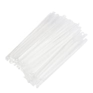 10-1/4 Inch Red Plastic Drinking Straws - 7.5mm, Pack Of 300 Individually Wrapped, For Cold Drinks