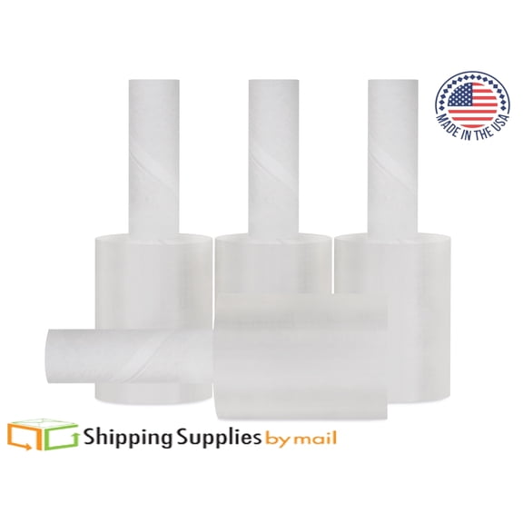 SSBM Mini Hand Stretch Wrap with Extended Core 5" x 1000' 864 Rolls 80 Gauge Clear Plastic Shrink Film for Packaging Storage
