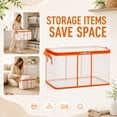 thumbnail image 1 of Clear Sturdy Storage Boxes Set of 10 with Built-in Handles, Stackable & Space-Saving for Home Organization, Dorm Rooms, Moving, Travel, Garage and Basement Sorting, 1 of 6