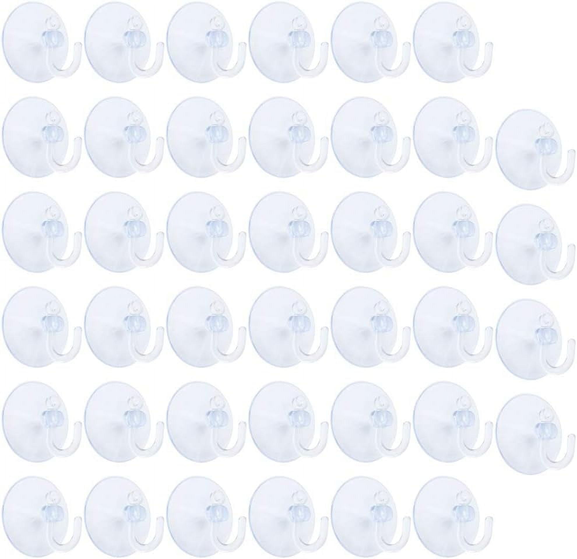 Clear Suction Hooks Small Plastic Towel Hooks with Suction Cups 40 Pcs ...