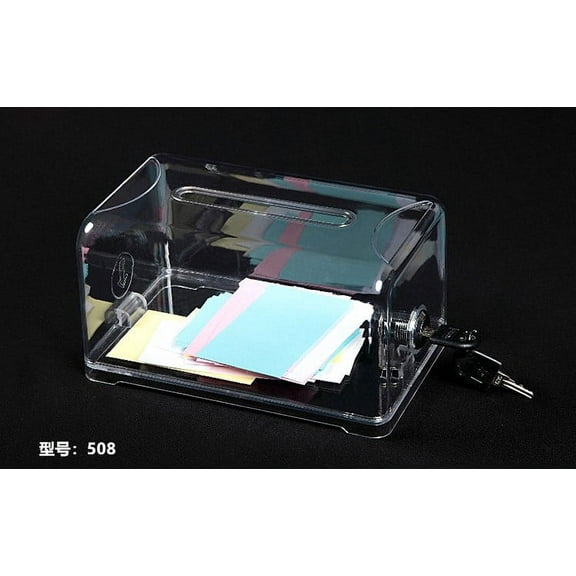 Clear Suggestion Box Ballot Box Donation Box with Lock for Fundraising Voting Ballot