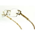 thumbnail image 1 of Clear Sunglasses Gold Metal Woody Retro Hiphop Style, 1 of 4