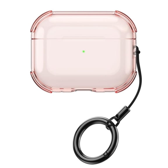 Clear TPU Earbud Case Cover for AirPods Pro 3 Highly Anti-Yellowing Protector for Compact Charging Case with LED Window & Wireless Charging, Includes Cute Round Buckle