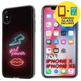 thumbnail image 1 of Clear TPU Phone Case for Apple iPhone XS,X,Girl Lip 1,Temper Glass Included,Combo, 1 of 6