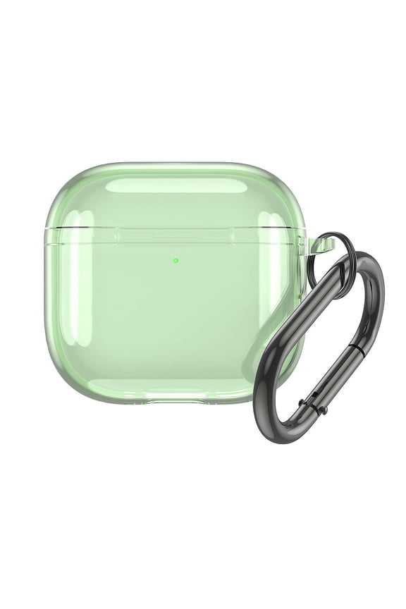 Clear TPU Protective Cover for Airpods 4, Full Protective Cover with Keychain, Shockproof TPU Protector