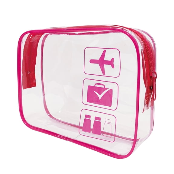 Clear TSA Approved Travel Toiletry Bag, Waterproof Makeup Organizer Bag with Zipper, Transparent Cosmetic Bag for Liquids Toiletries Travel Essentials