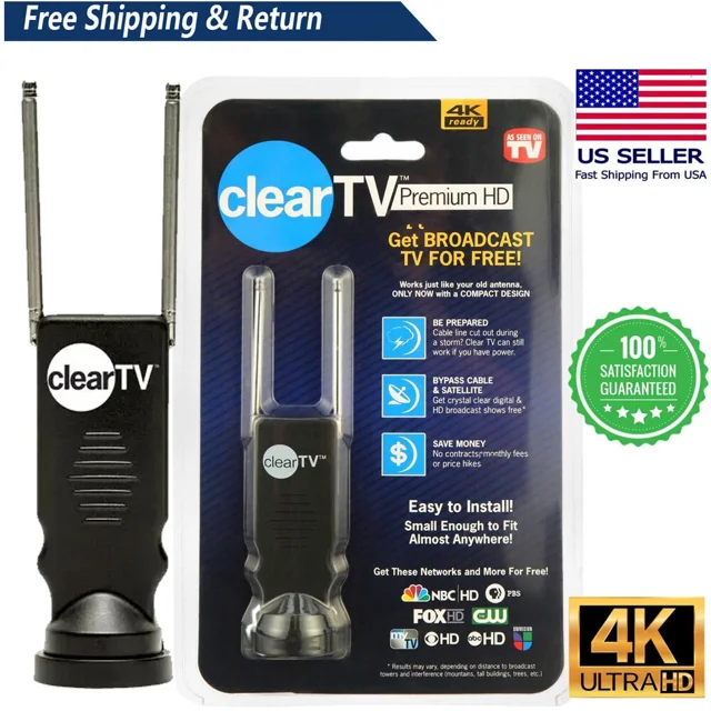 Clear TV Antenna Premium HDTV Digital Free Channel Indoor Antenna with ...