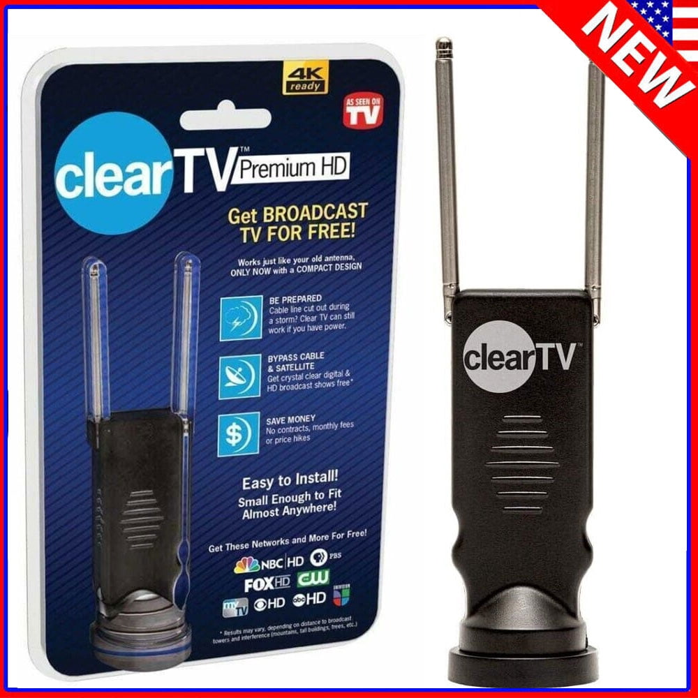 Clear TV Premium HDTV Antenna Digital Indoor Antenna Free 4K HD TV Channels, Enhanced Signal Reception