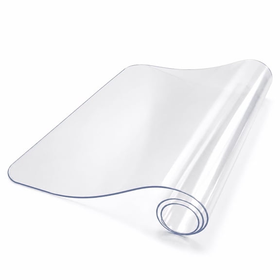 Clear Table Cover Protector 24 x 48 inch, 2mm Thick Plastic Table Cover,PVC Clear Table Protector,Waterproof Desk Protector Mat for Kitchen, Writing Desk, Dining Room Table