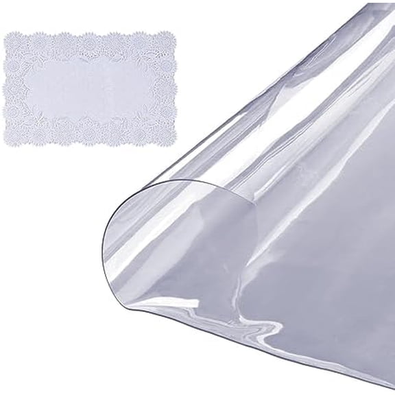 Clear Table Cover Protector, 42 inch/1068 mm Round Table Cover, 1.5 mm Thick PVC Plastic Tablecloth, Waterproof Desktop Protector for Writing Desk, Coffee Table, Dining Room Table