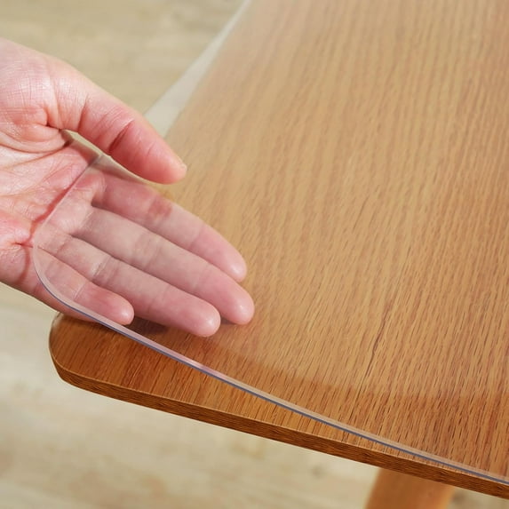 Warmstar Clear Table Protector 2mm Thick,24x36 Inch,Plastic, Clear Desk Protector Mat for Coffee Table, Writing Desk, Dining Room.