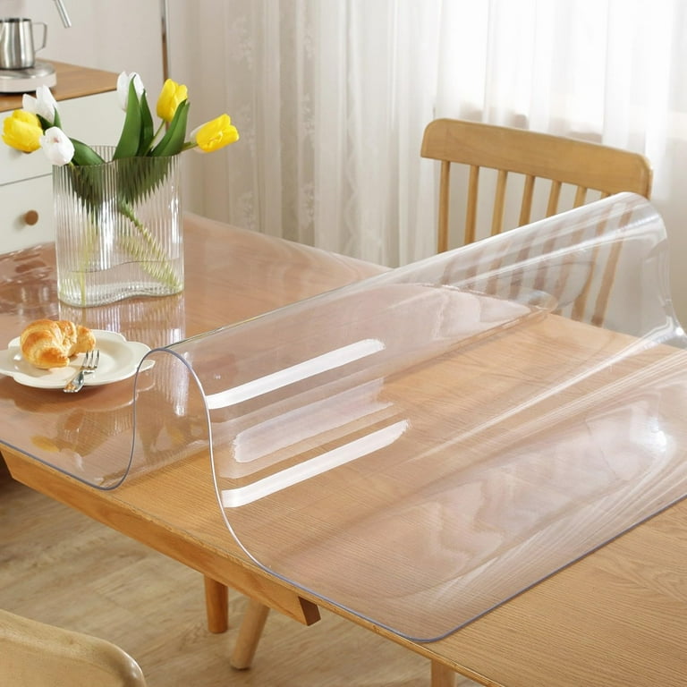 Clear Table Protector 36 x 60 Inch - Heavy Duty BPA-Free Plastic