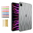thumbnail image 1 of Clear Tablet Case for iPad Pro 11 inch 2022/2021/2020/2018, Water Ripples Crystal Transparent TPU Shockproof Cover, Slim Lightweight Non-Yellowing Case for iPad Pro 11 inch 2022/2021/2020/2018, Black, 1 of 6