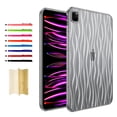 thumbnail image 1 of Clear Tablet Case for iPad Pro 11 inch 2022/2021/2020/2018, Water Ripples Crystal Transparent TPU Shockproof Cover, Slim Lightweight Non-Yellowing Case for iPad Pro 11 inch 2022/2021/2020/2018, Black, 1 of 6