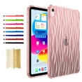 thumbnail image 1 of Clear Tablet Case for iPad mini 6th Generation 8.3" 2021, Water Ripples Crystal Transparent TPU Shockproof Cover, Slim Lightweight Non-Yellowing Case for iPad mini (6th Generation), Pink, 1 of 6