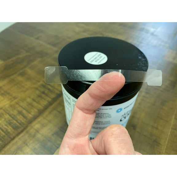 Clear Tamper Evident Labels | 4" x .5" Rectangle Special Shape | 500 Pack