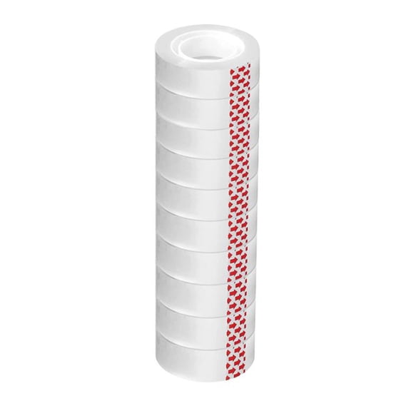 Clear Tape Refills for Dispenser | 10 Rolls Transparent Tape | 0.9 Inch Core x 0.7 Inch Wide | Strong BOPP Acrylic | Invisible Glossy Office, Home, School, Gift Wrapping, Label, Photo