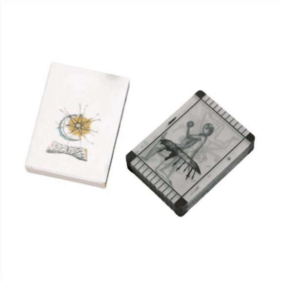 Clear Tarot Cards Set See-Through Divination Tarot Deck With Guide Book For Party Entertainment Game(1Set-9x6x2cm)