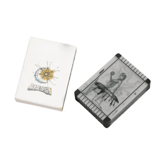 Clear Tarot Cards Set See-Through Divination Tarot Deck With Guide Book For Party Entertainment Game(1Set-9x6x2cm)