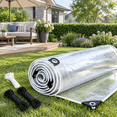 Clear Tarp 8x12ft with Black Border, Heavy Duty Waterproof Vinyl Tarp ...