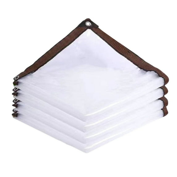 Clear Tarp Waterproof - Anti-Tear Snowproof & Windproof Clear Plastic Tarps with Grommets PVC Tarp Tarpaulin for Winter Garden Patio Enclosure Chicken Coop Window Shield,6.5X9.8FT