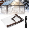 thumbnail image 1 of 6.6 x 9.8 ft Waterproof Chicken Coop Cover, Winter Insulation Wind Shield with Rope and Elastic Cords, Clear PE Protective Sheet for Poultry Runs, Garden Areas, Quick Setup, 1 of 6