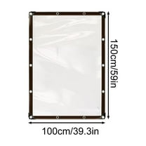 Clear Tarpaulin Waterproof , Heavy Duty Clear Tarpaulin with Eyelets Tarpaulin Cover, Windproof Transparent Tarpaulin Cover for Plant Greenhouses, Gardens and Balconies