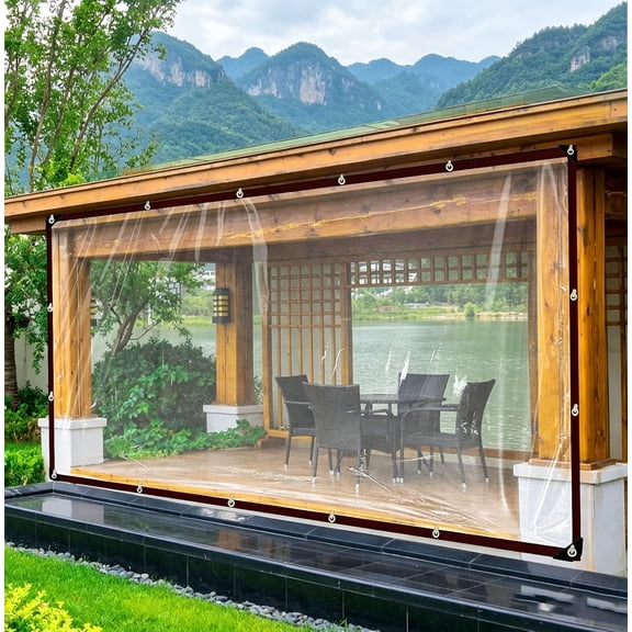 Clear Tarps Heavy Duty Waterproof - Greenhouse Plastic Tarp Sheeting, Poly Tarp for Garden - Rainproof Covering for Outdoor Plants Balcony Tent Gardening Protection