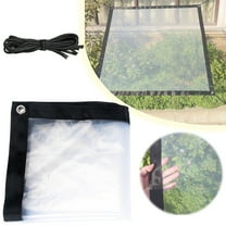 Clear Tarps Heavy Duty Waterproof - PVC Vinyl Tarpaulin with Rings, Transparent Plastic Tarp waterproof Rustproof Aluminum Grommets, Cold Weather Resistant for Greenhouse Balcony Garden
