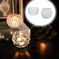 Clear Tealight Candles Holder,Glass Candlestick Bar Candlelight Transparent Votive Candle Holders for Table Centerpiece Wedding Dinner Party Thanksgiving Decor