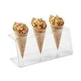 thumbnail image 1 of Clear Tek Clear Acrylic Ice Cream Cone Stand - 3 slots - 7" x 2 3/4" x 3 1/4" - 1 count box, 1 of 6