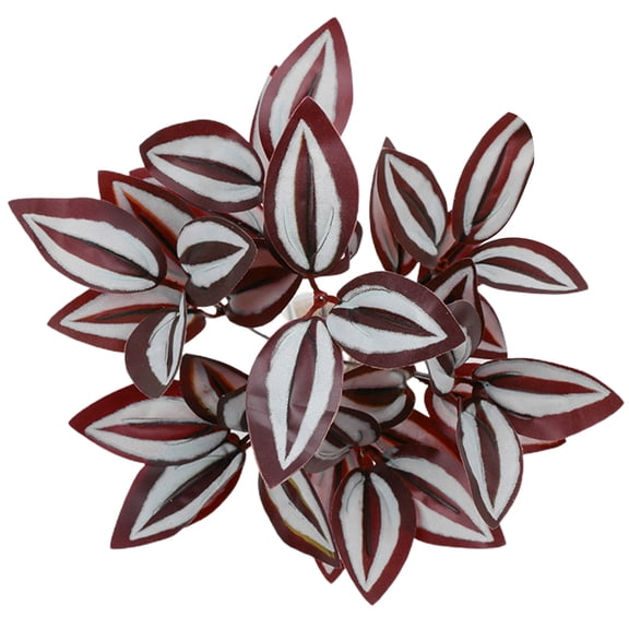 Clear Texture Artificial Leaf Fadeless Plastic Floral Arrangement Simulation Plant Home Decor