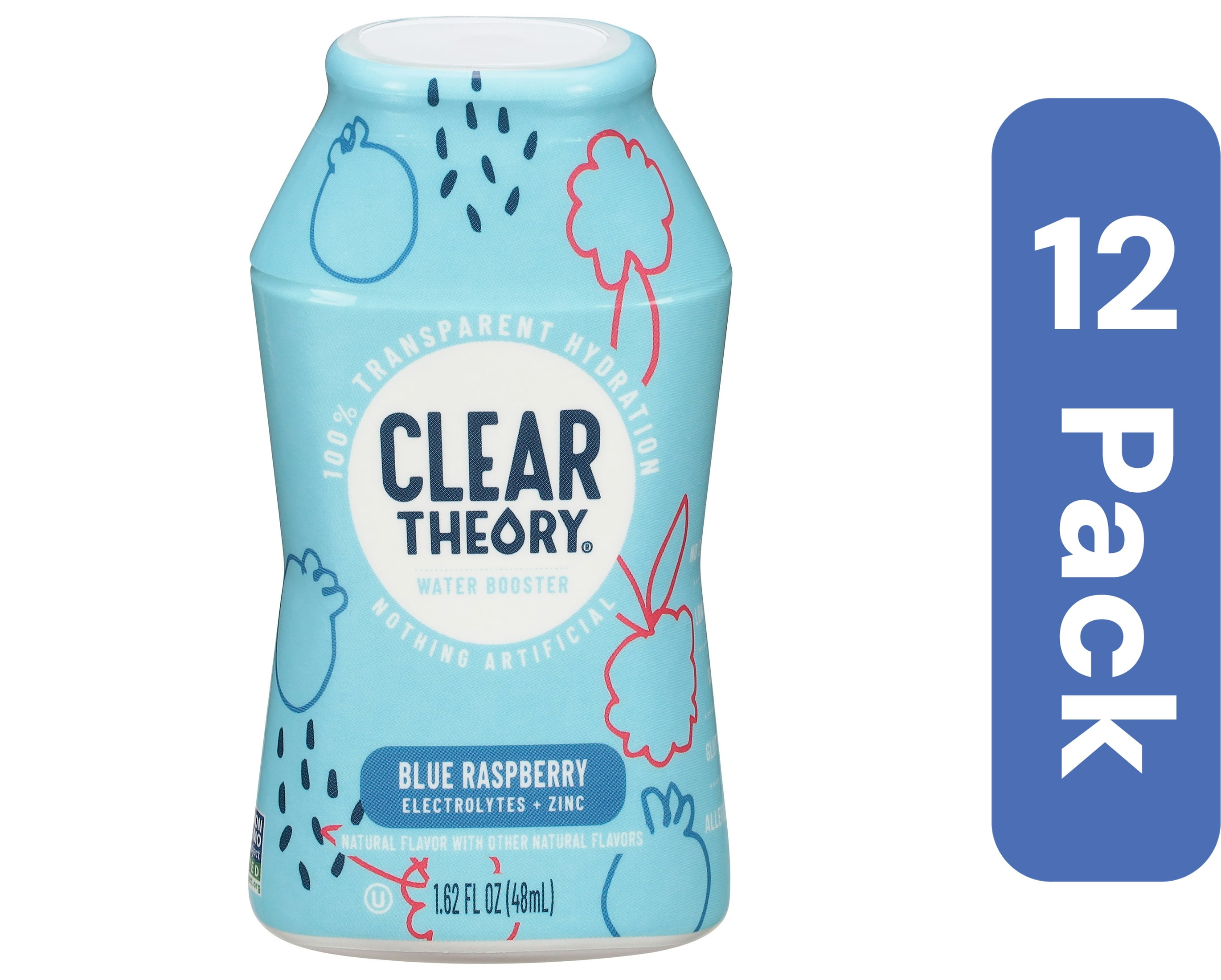 Clear Theory Water Enhanced Blue Raspberry (Pack of 12) - Walmart.com