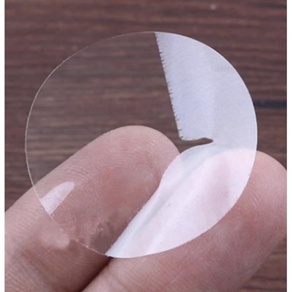 Clear Thermal Labels, Printable Transparent Stickers for Small Businesses, DIY Logo Design, Multipurpose Label Roll (Transparent 2.25"x1.25", 2.25"x1.25")