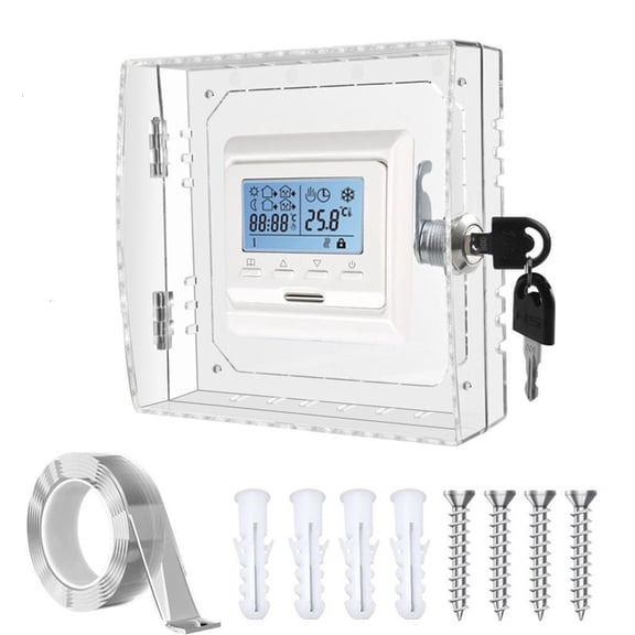 Clear Thermostat Cover Box with Designs Protective Thermostat Enclosures Case for Home & Work Area U