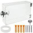 Clear Thermostat Lock Box,Acrylic Thermostat Guard Box with Combination
