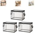 thumbnail image 1 of Clear Thick Plastic Storage Box with Hinged Lid, Durable High Capacity Organizer, Perfect for Home, Camping, Travel, Attic and Moving, 1 of 5