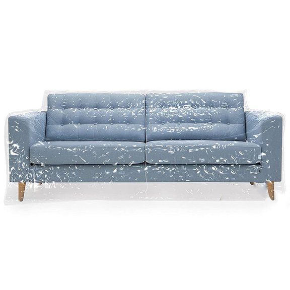 Clear Thicker Couch Cover, PVC Waterproof Dustproof Furniture Protector Covers-35x59inch-1 Piece