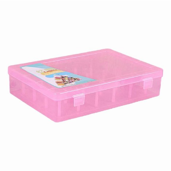 Clear Thread Spool Box 42 Spool Storage Case Thread Bobbin Organizers Box