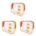 thumbnail image 1 of Clear Toiletry Bag Quart Size Travel Makeup Cosmetic Pouch Waterproof Carry On Airport Airline Compliant Lightweight Organizer for Women Men Travel Essentials 20.5x2x15.5Inch, 1 of 4
