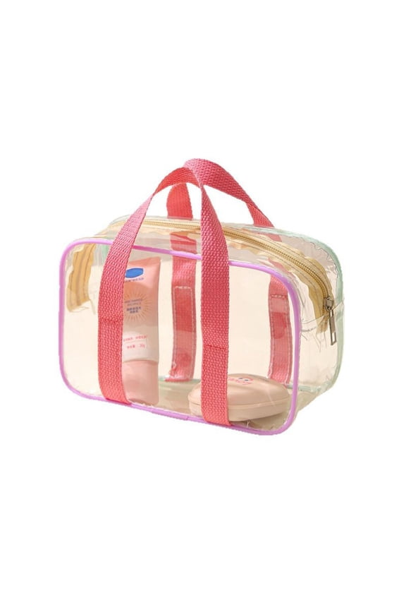 Clear Toiletry Bag Travel Cosmetic Pouch Zippered Makeup Organizer For Women Men Gym School Beach Concert Airport Work