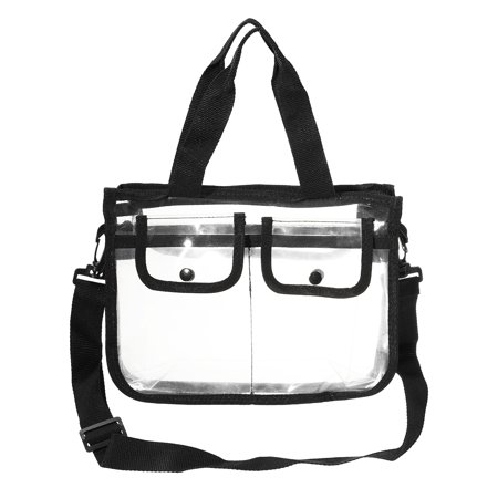 Clear Toiletry Bag Waterproof Transparent Tote Bag for Women EVA Zipper Makeup Pouch Black