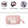 thumbnail image 1 of Clear Toiletry Bags, Travel Makeup Bag, Waterproof Cosmetic Bag Clear PU Zippered Makeup Bag Portable Toiletry Wash Bag Toiletry Organizer for Travel Women and Kids (Pink, M), 1 of 5