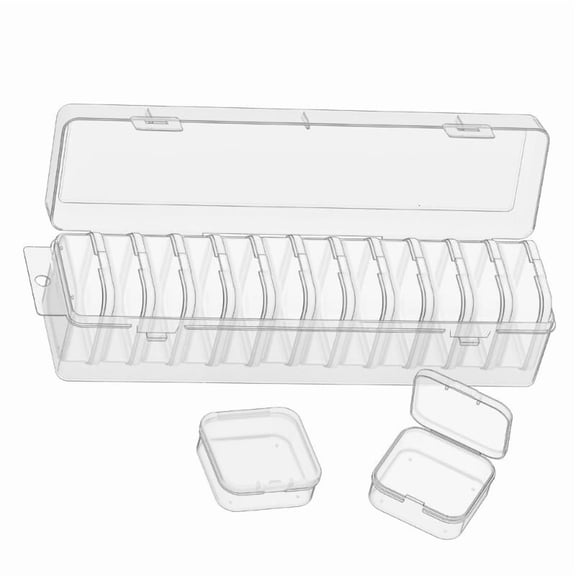 Clear Top Organizers Container 12 Sections Stackable For Craft Room Garage